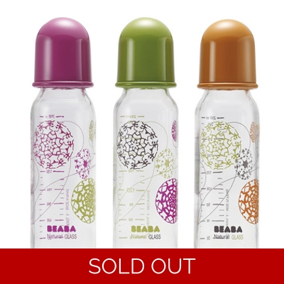 Beaba Gipsy Trend 250ml Glass Feeding Bottle